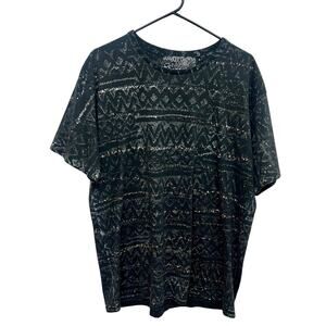 Y2K Grunge Tribal Print Tee Apparel Limited Art Wear Vintage Streetwear Size L